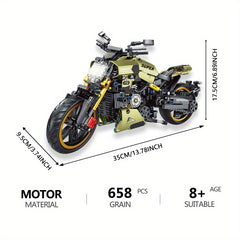 Motorbike Supercar 1260 Blocks Racing Vehicle Building Toy