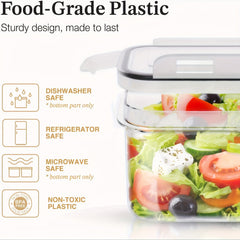 6pcs BPA Airtight Food Storage Containers Set Kitchen Canisters Spaghetti Sugar