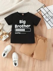 Boys Casual BIG BROTHER Loading T-shirt & Shorts Set