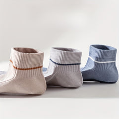 5 Pairs Ribbed Ankle Socks Soft Lightweight Low Cut Women's Stockings