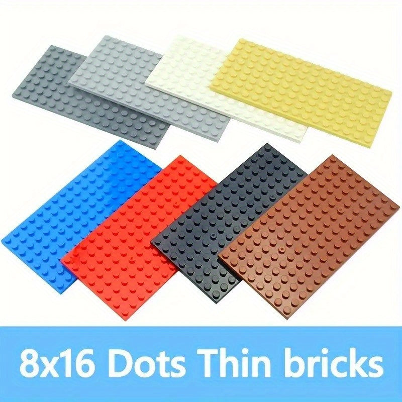 5pcs Building Blocks Double Side Base Plate 8x16 Dots Educational Toys