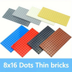 5pcs Building Blocks Double Side Base Plate 8x16 Dots Educational Toys