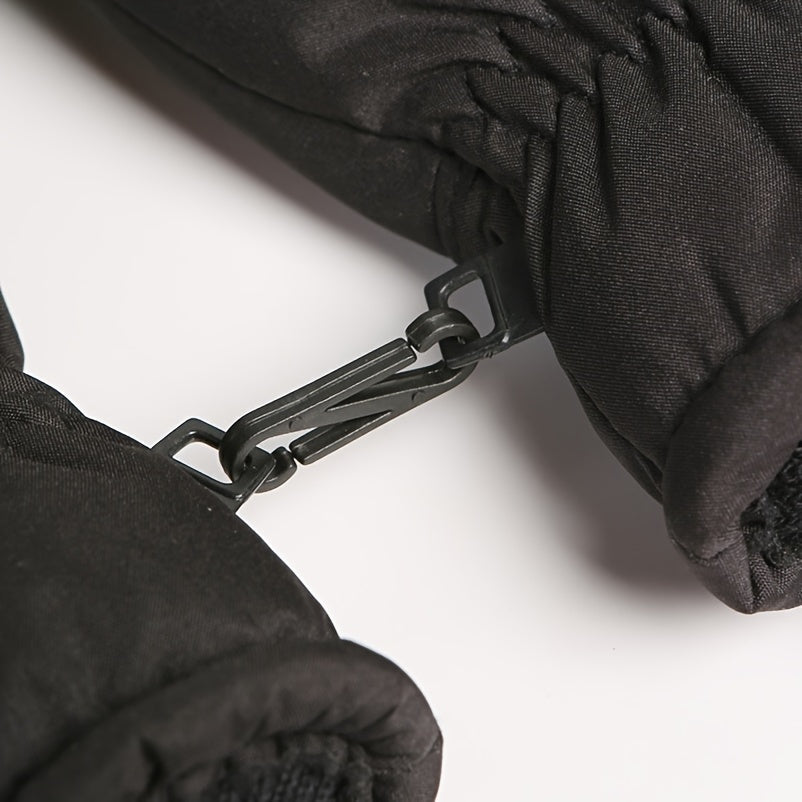 Men's Winter Ski Gloves - Warm, Waterproof, Windproof