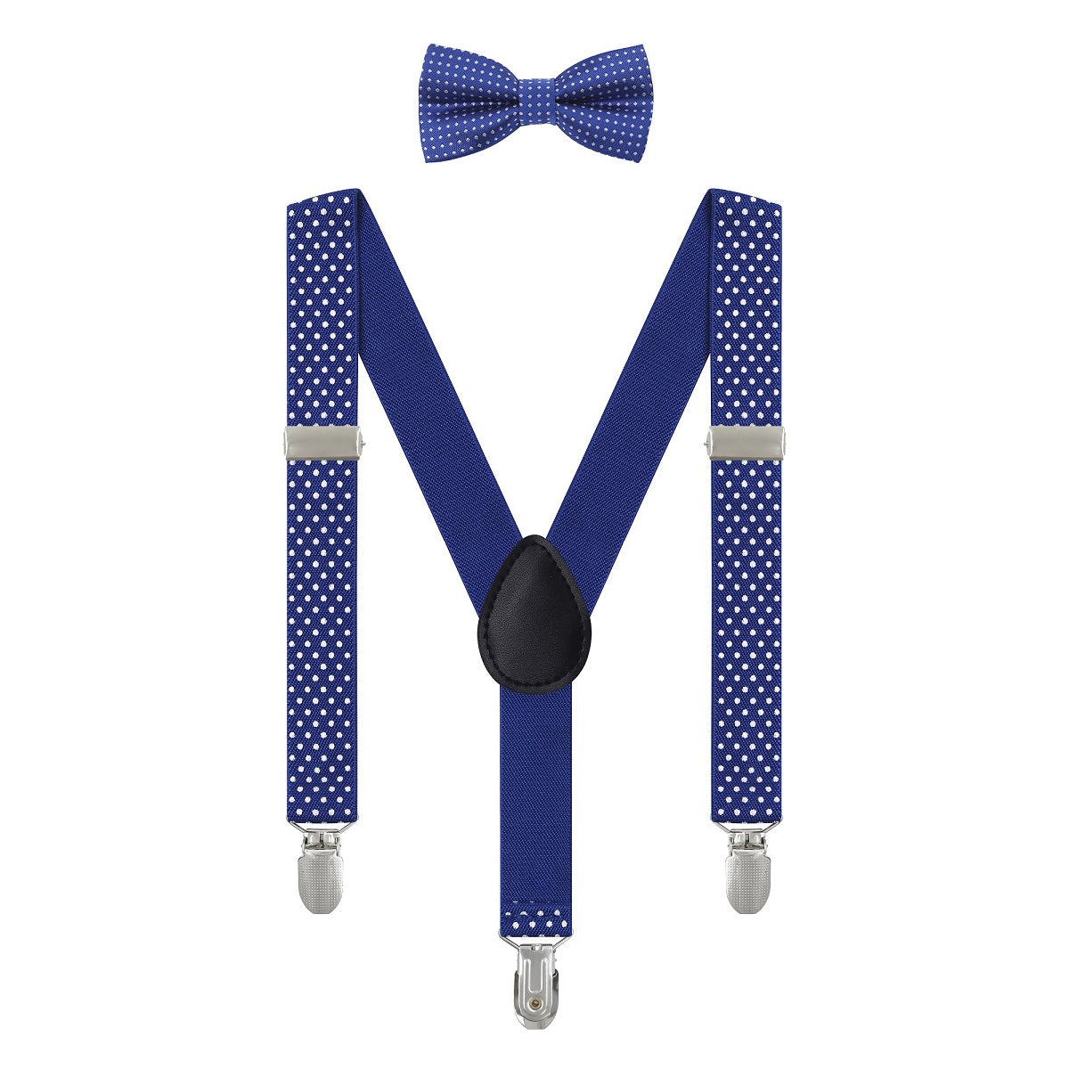 Boys Polka Dots Print Suspenders With Bow