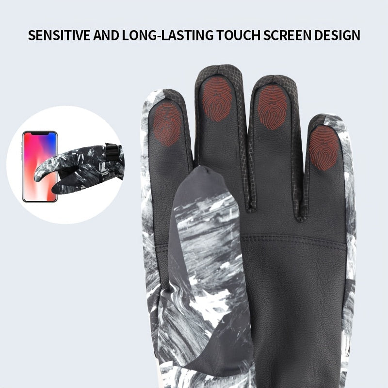 NEWTAG Thermal Gloves Waterproof Fleece Touch Screen Motorcycle Gloves