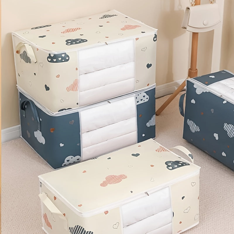 Cartoon Pattern Large Capacity Organizer Zipper Dustproof Container