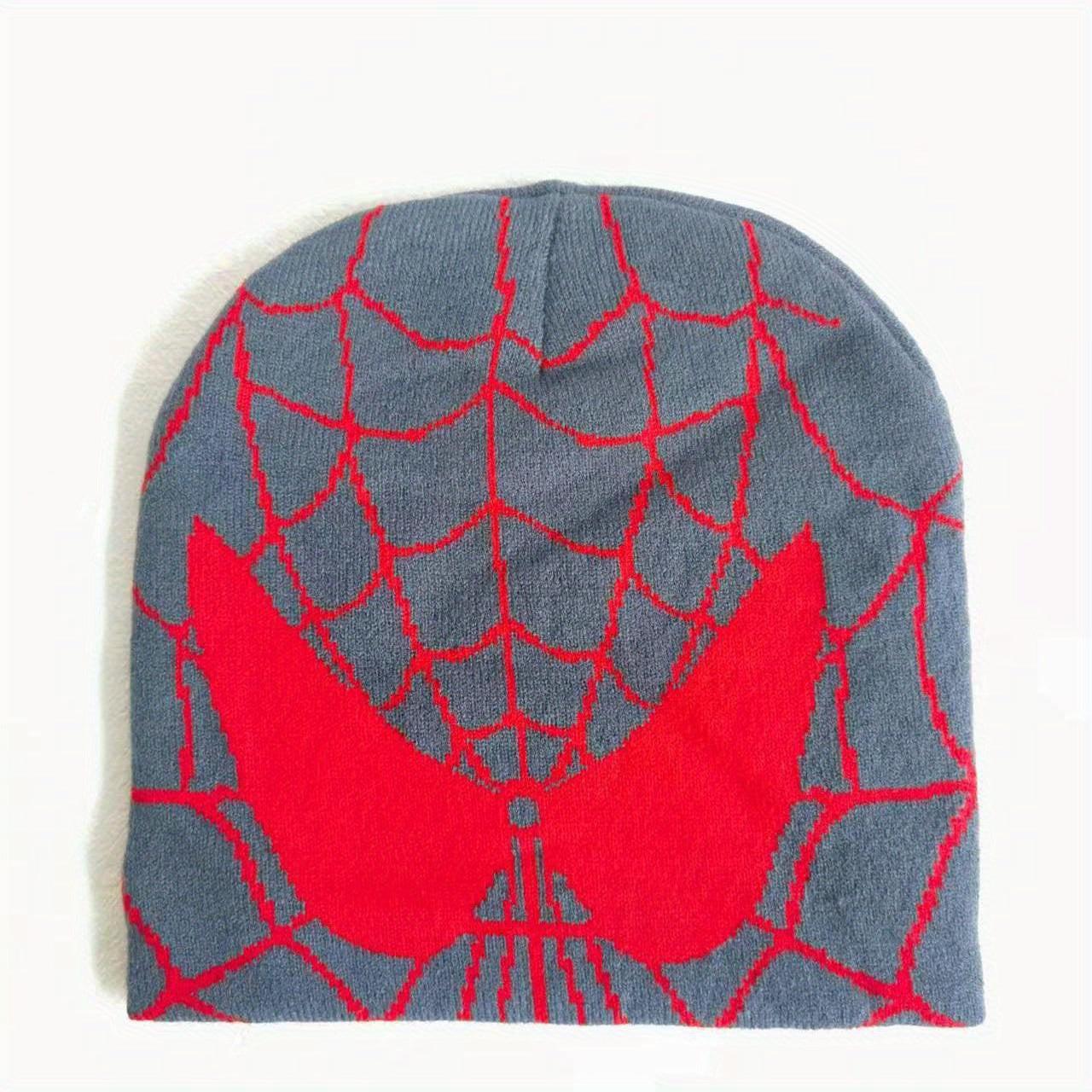 Y2K Spider Web Jacquard Beanie Unisex Hip Hop Knit Hat