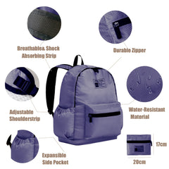15L 200D Lightweight Packable Hiking Backpack for Women Men
