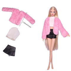 Doll Clothes Set with Party Skirt and Casual Wear Dress