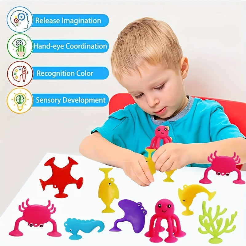 Dino & Marine Animal Suction Cup Toys