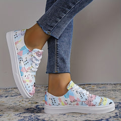 Graffiti Pattern Flat Shoes for Women - Non Slip Board Shoes