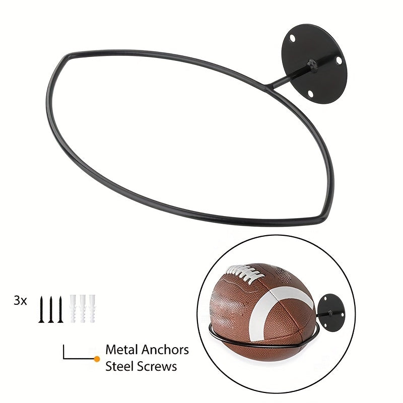 Wall Mounted Football and Rugby Rack Display Stand Holder