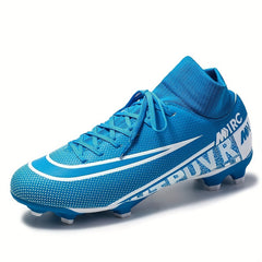 Men's High Top Soccer Shoes with Spikes