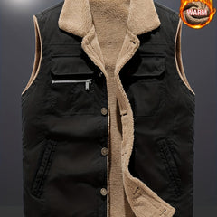 Men's Thermal Lapel Vest for Autumn Winter
