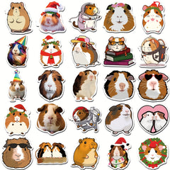 50pcs Small Animal Guinea Pig Cartoon Stickers for Journal Phone Case Cup Guitar