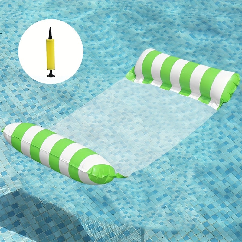 Inflatable Pool Hammock Chair Bed with Air Pump