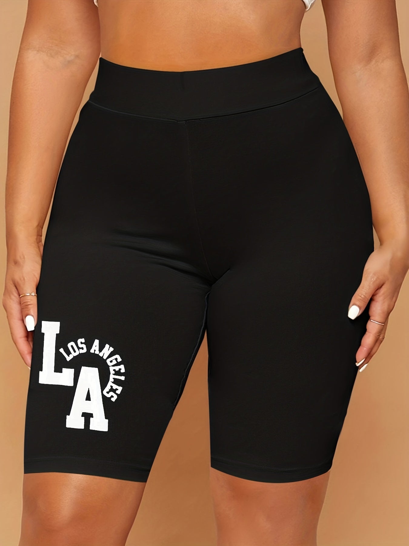 Stretchy High Waist Yoga Shorts Women's Clothing