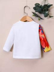 Baby Dinosaur Print T-shirt Long Sleeve Sweatshirt Top