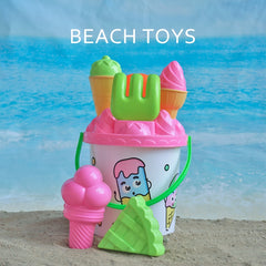 Kids Beach Toy Set: Bucket, Shovel, Ice Cream Molds - Fun Boys & Girls