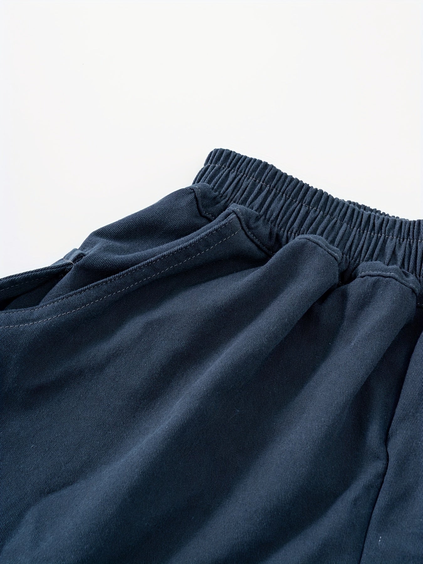 Casual Elastic Waist Cargo Shorts with Pockets