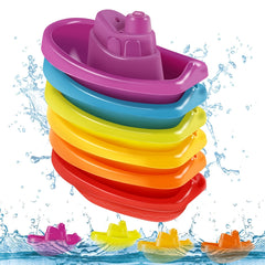 6 Kids Bathroom Boat Toys Outdoor Beach Toys Playhouse Stacking Toy
