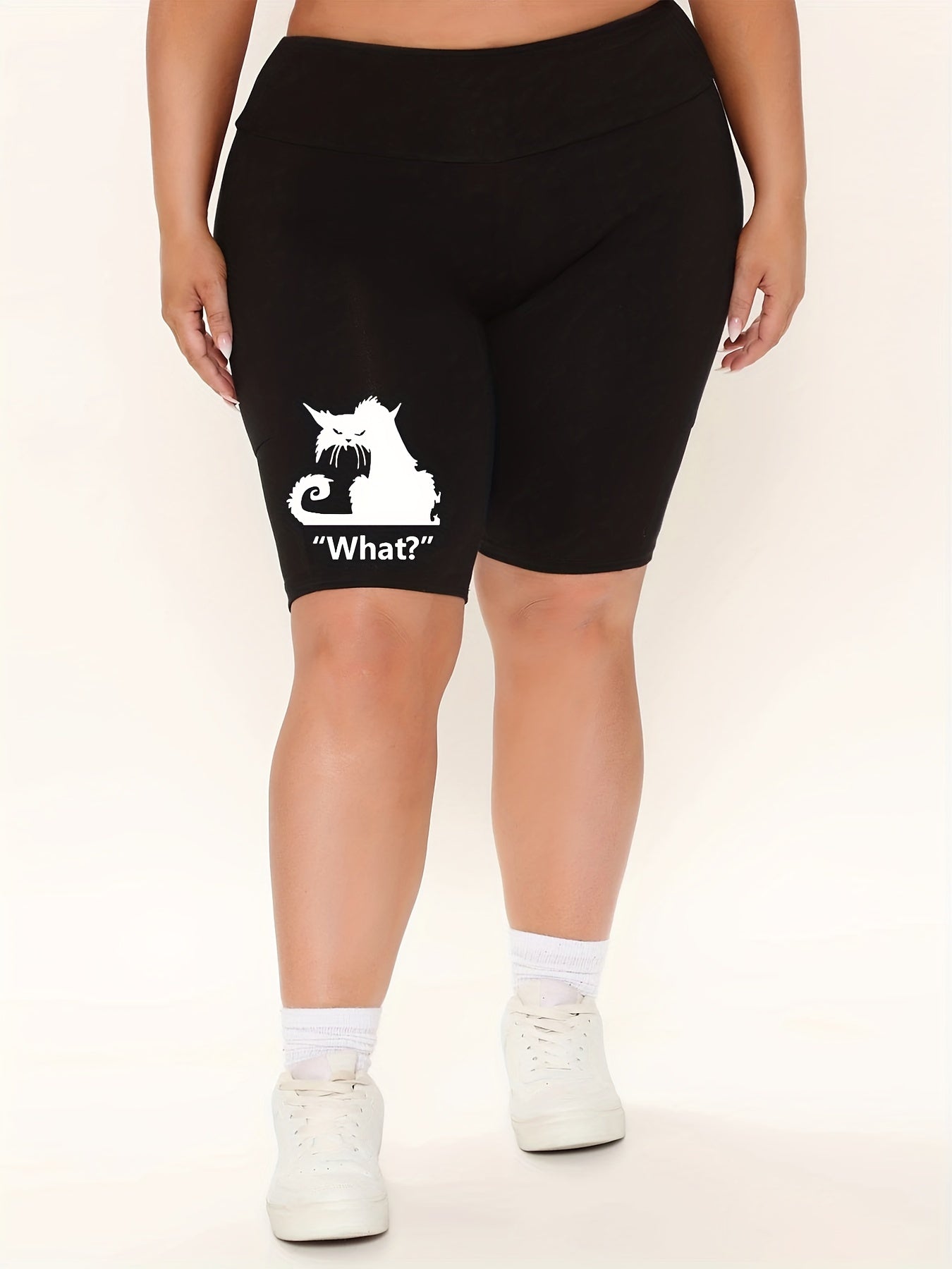 Women's Monster Print High Rise Biker Shorts