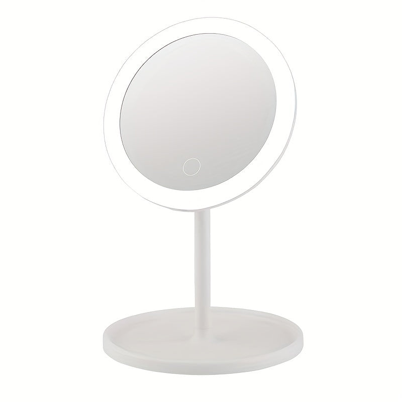 LED Touch Screen Makeup Mirror USB Rechargeable