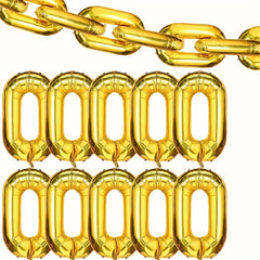 10pcs 40 64 Cm Foil Chain Balloons Jumbo Chain Balloons For Hip Hop Retro Theme