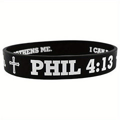 Bible Pattern Silicone Bracelet Rubber Wristband