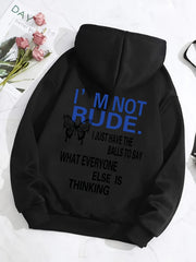 Butterfly Print Drawstring Hoodie Long Sleeve Sweatshirt