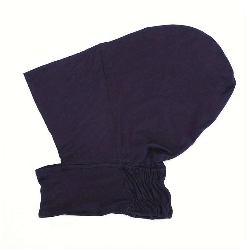 Solid Elastic Inner Cap Turban Head Wraps Casual Underscarf