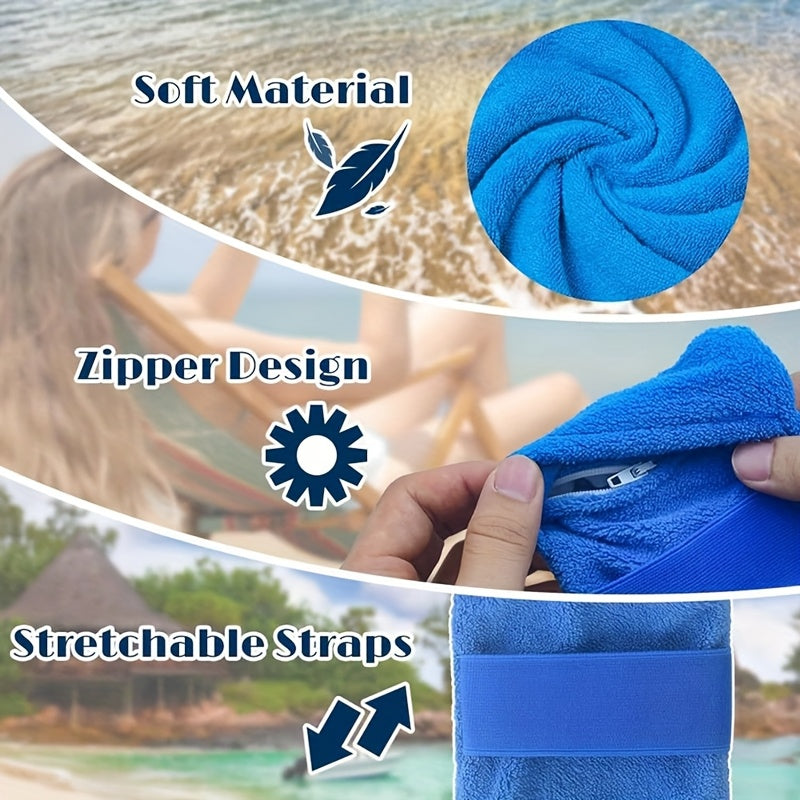2pcs Beach Sand Removal Gloves Light Beige Color Large Size