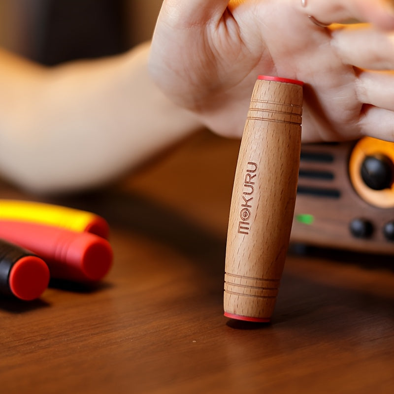 MOKURU Beechwood Fidget Stick for Adults - Portable Flipping Desk Toy