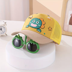 Kids Dinosaur Cap & Sunglasses Set