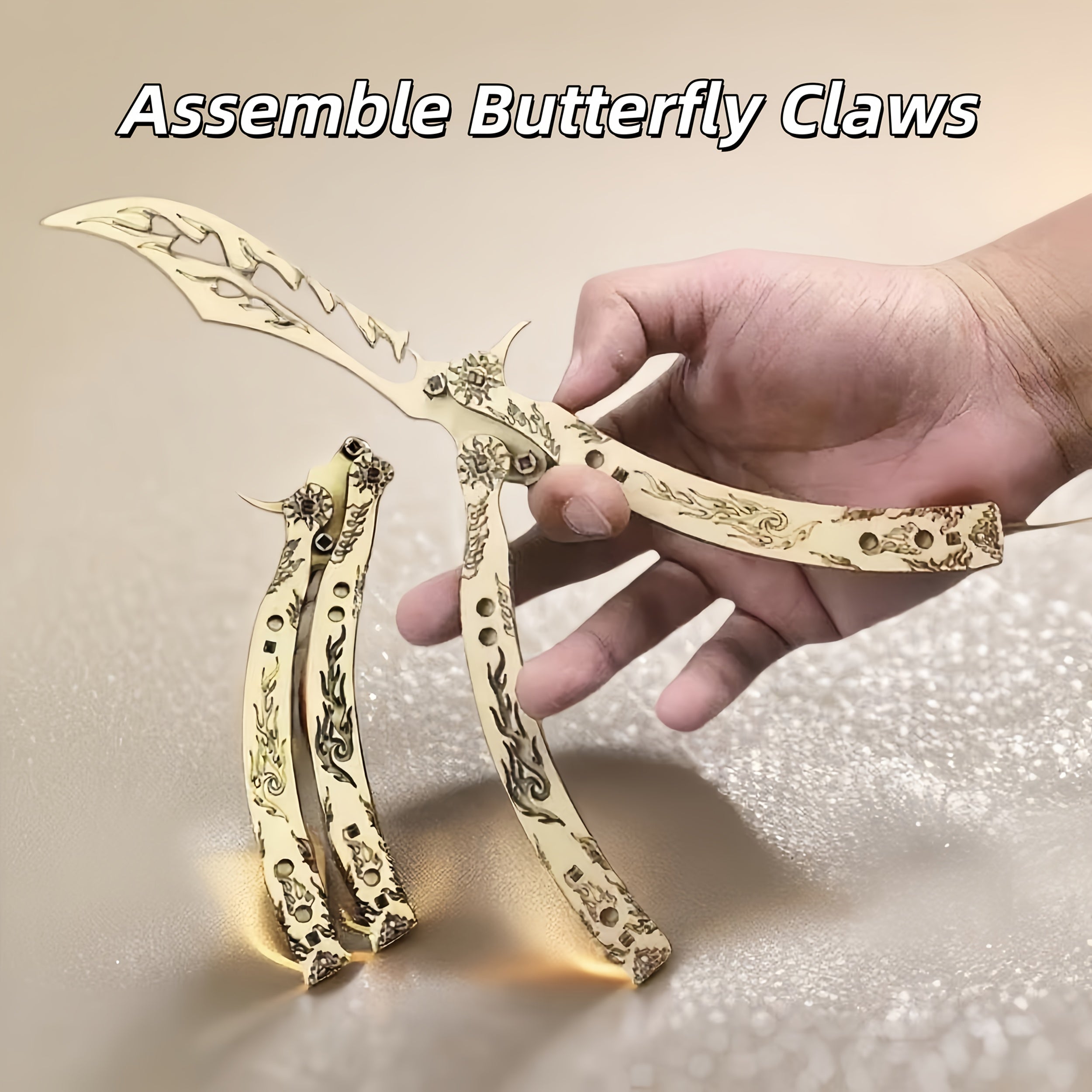 Butterfly Claw 3D Wooden Puzzle Toy DIY Assembly Gift