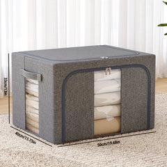 Large Capacity Storage Bag with Handles Portable Folding Clothes Storage Box