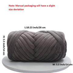 Chunky Knit Yarn Velvet Bulky Big Cotton Tube Thick 17 6oz
