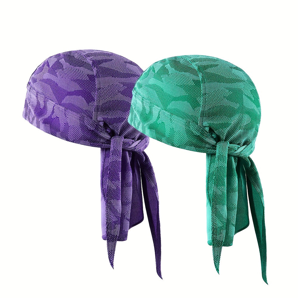 2pcs Biker SKULL CAP Du rag Head Wrap Motorcycle Bandana