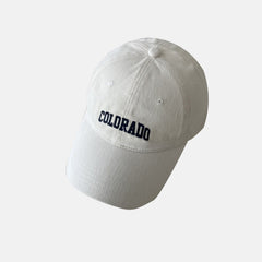 COLORADO Embroidery Baseball Cap Solid Hip Hop Sun Hat Lightweight Sports Hat