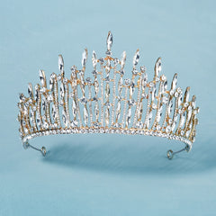 Rhinestone Golden Crown Hairband Headband Tiara Wedding Birthday Cosplay