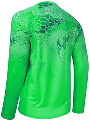 Men's Snake Skin Print UPF 50 Sun Shirt Quick Dry Rash Guard