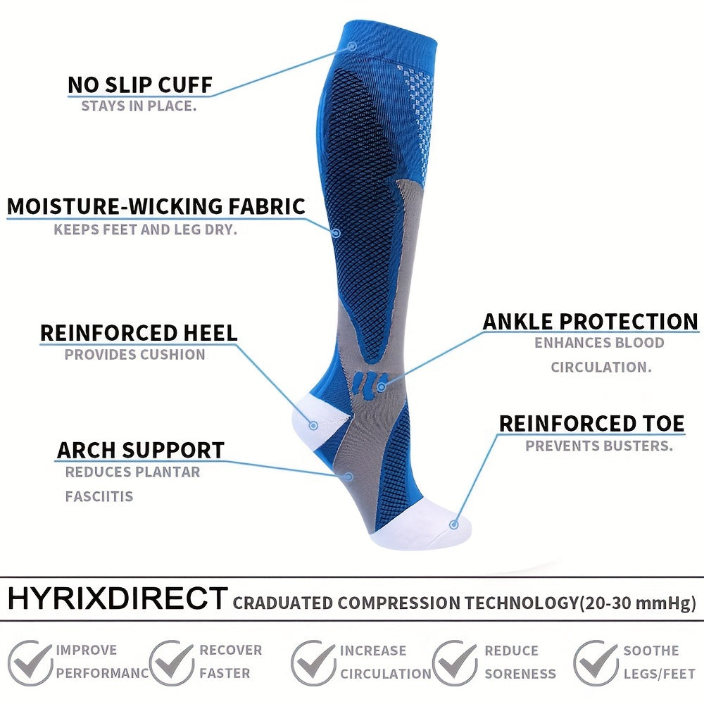 Men's Compression Sport Socks Breathable Nylon Sweat Absorbing Socks
