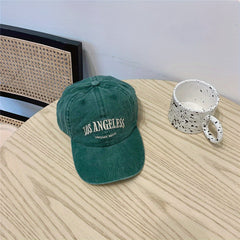 TUshu Light Retro Cap Men Washable Alphabet Baseball Cap Summer Sunshade Peaked