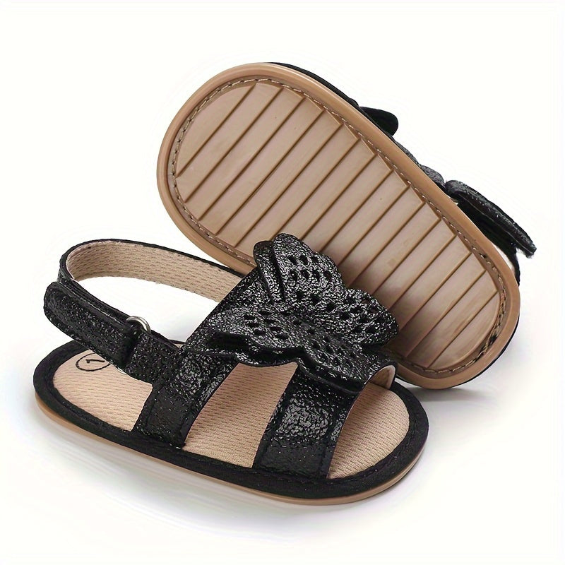 Casual Butterfly Open Toe Sandals for Baby Girls Lightweight Non-slip Sandals