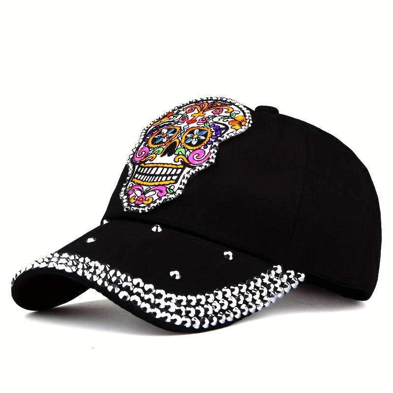 Skull Couple Baseball Cap Cartoon Patch Dad Hat Y2K Hip Hop Sun Hats