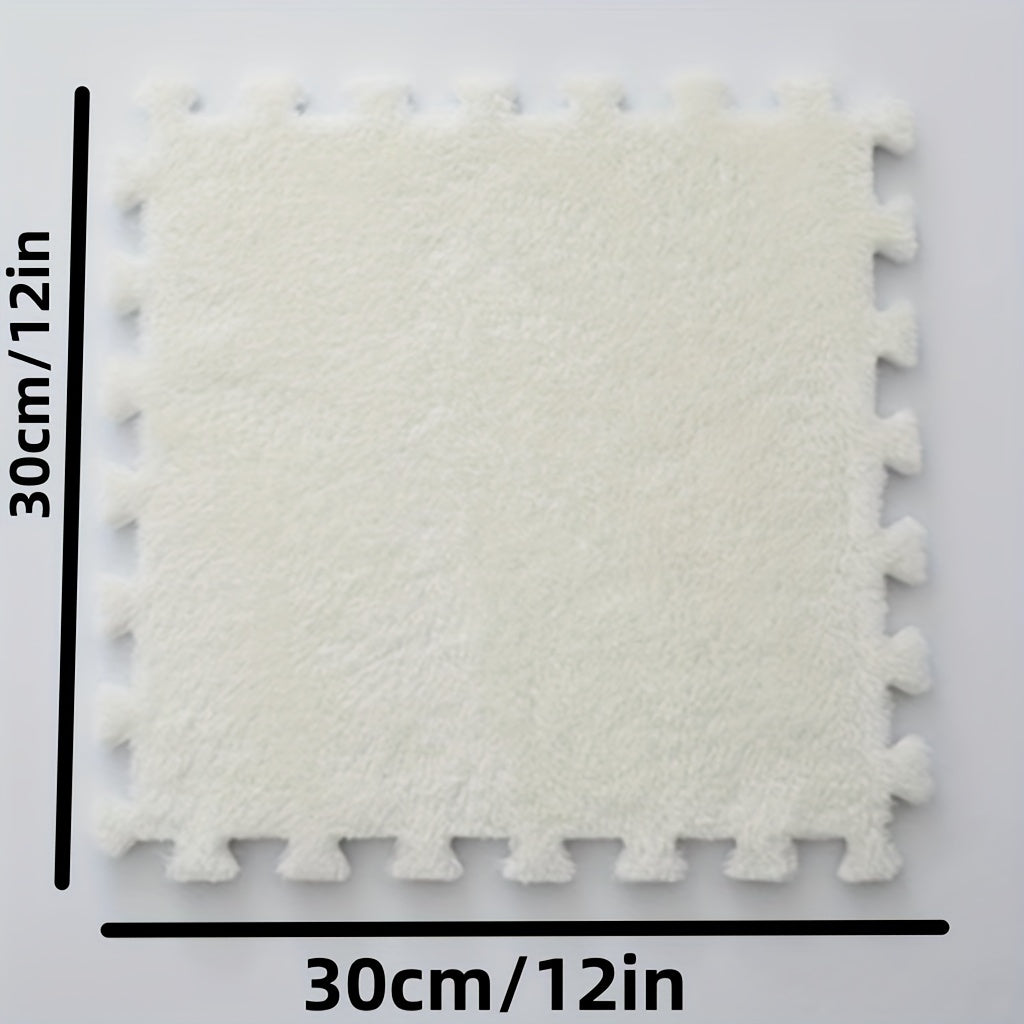 10pcs Bedroom Rug Splicing Mat Living Room Floor Rug Washable Cut