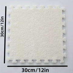 10pcs Bedroom Rug Splicing Mat Living Room Floor Rug Washable Cut