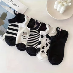 Girls Cow Pattern Socks Breathable Comfy Children s Socks