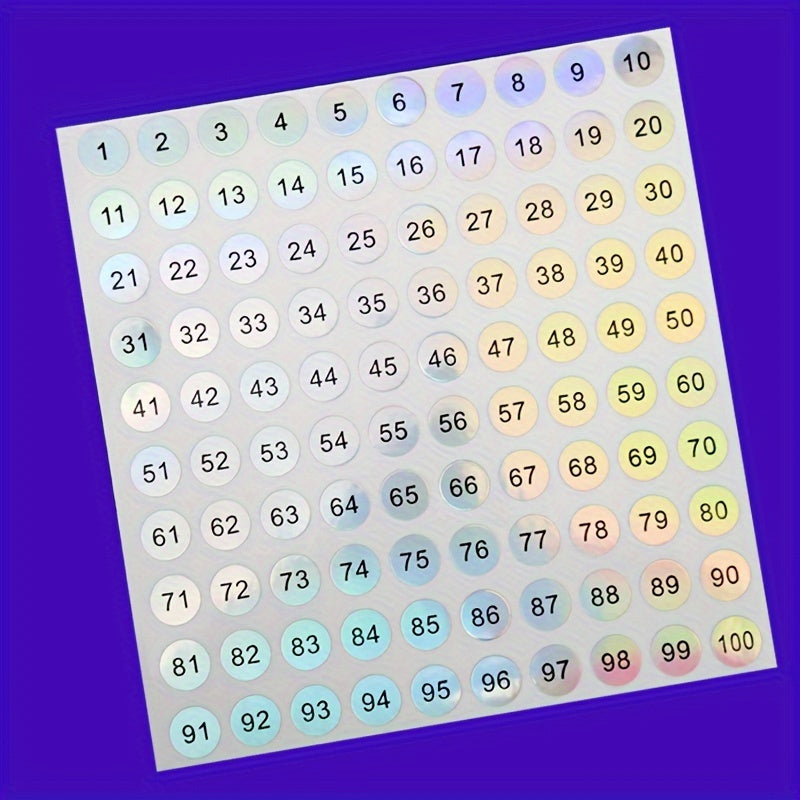 Waterproof Nail Polish Gel Varnish Number Sticker Label 1-500 Mark Numbering
