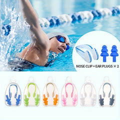 Waterproof Nose Clip and Earplugs Set for Diving Swimming